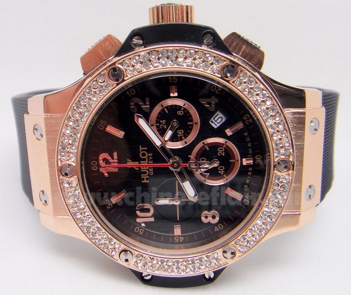 BIG BANG RED GOLD DIAMONDS Gold Case Watch